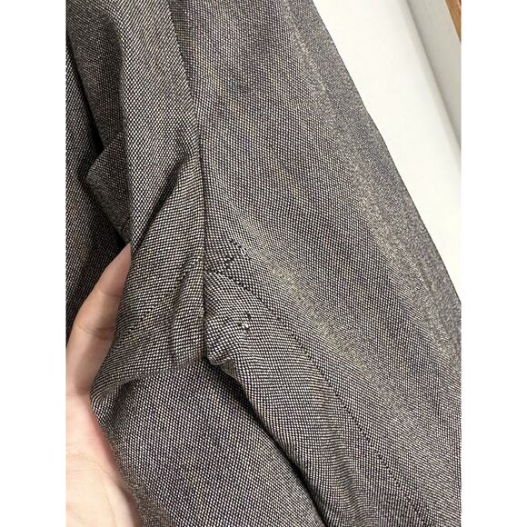 Theory Women's One Button Wool Blend Brown Blazer Gray Size 12 - Picture 7 of 7